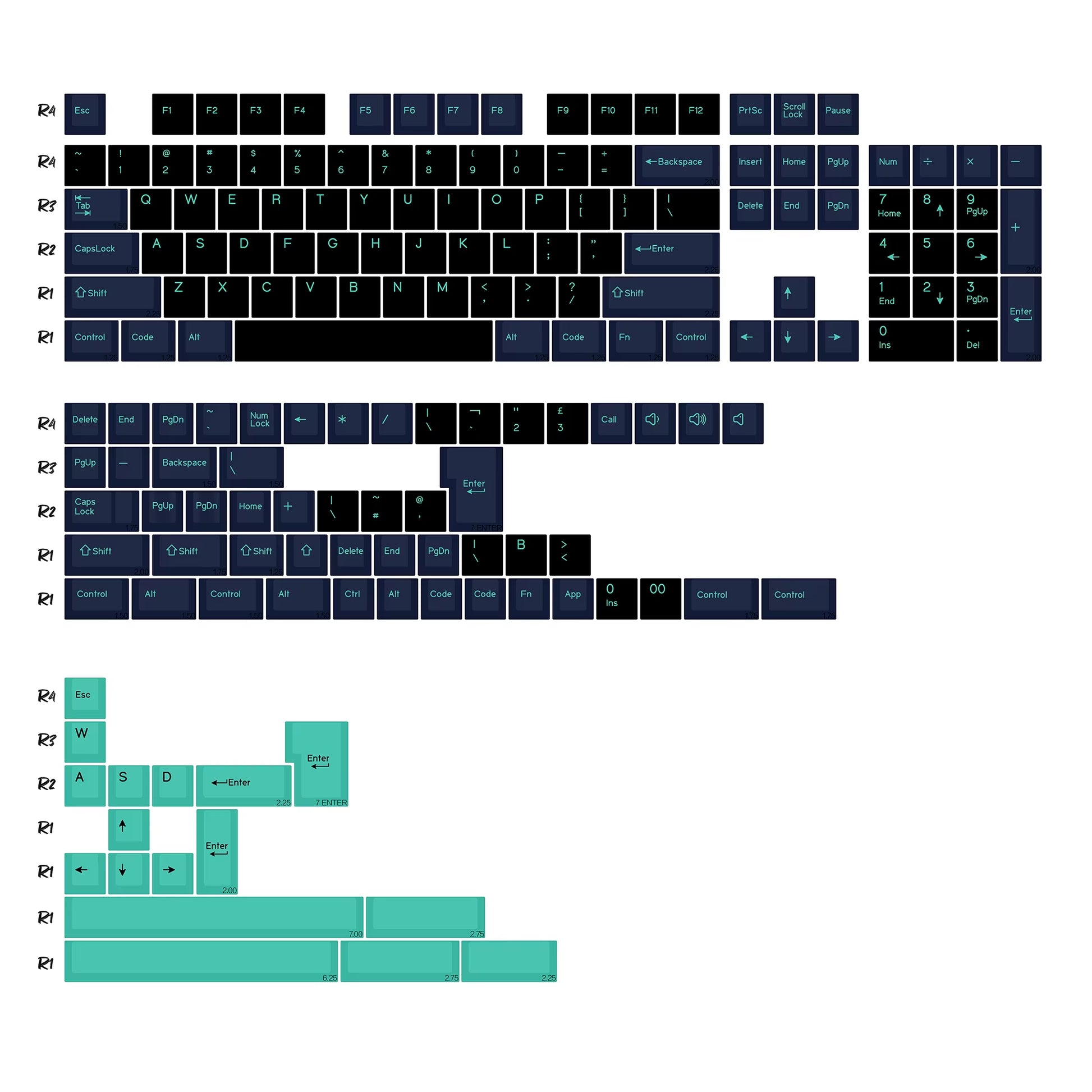 GMK Marrsgreen Keycap Retro PBT ISO Double Shot Cherry Profile Keycaps for MX Switches Mechanical Gaming Keyboard Key Caps