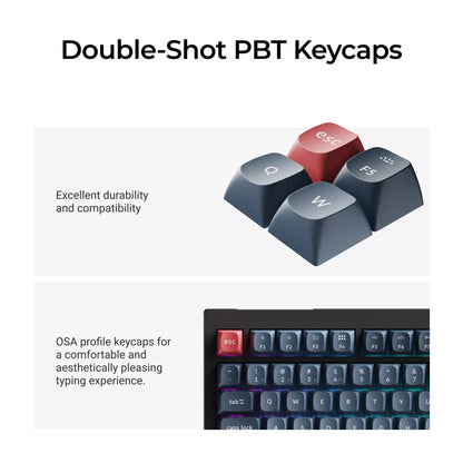 V1 Max QMK Fully Assembled Knob Custom Mechanical Keyboard 2.4 Ghz & Bluetooth Wireless Double-Shot OSA PBT Keycaps