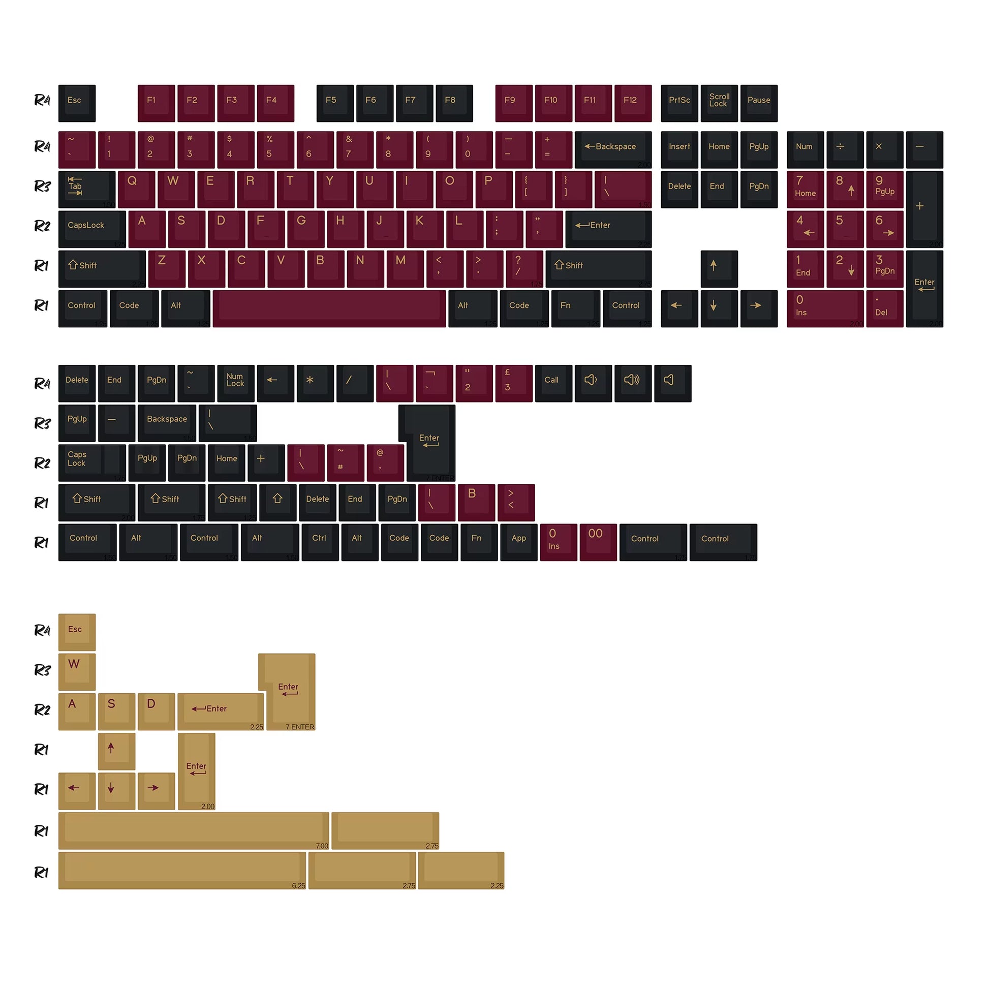 GMK Marrsgreen Keycap Retro PBT ISO Double Shot Cherry Profile Keycaps for MX Switches Mechanical Gaming Keyboard Key Caps