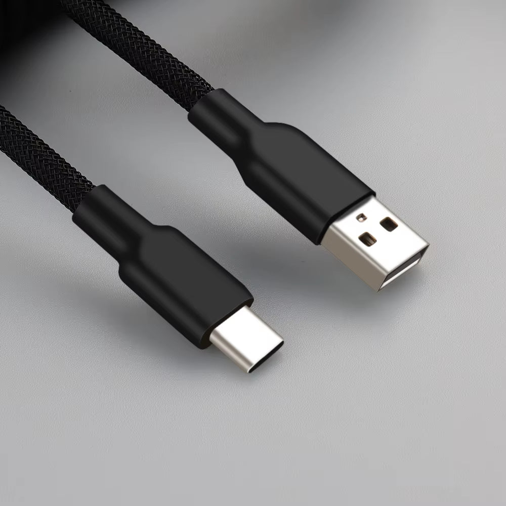 【Lano】Mechanical Keyboard Aviator Cable Cable with Gx16 Aviation Connector Usb to Type C Keyboard Coiled Cable Braided Cable New