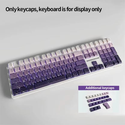 New Topographic Keycaps 4.0 Version Shine through 98 Key PBT Cherry Profile Side Print Backlit for MX Gamer Mechanical Keyboard