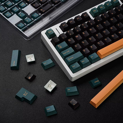 Spanish Japanese Korean Russian French Arabic BRPT Green Keycap Cherry Profile PBT Backlight Key Cap Mechanical Keyboard Aulaf75