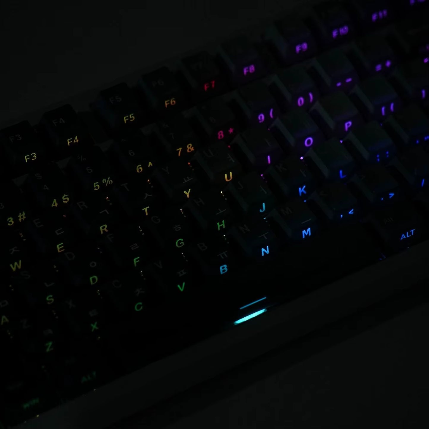 Korean Russian Japanese Spanish French German Keycap 130 Cherry Profile Double Print Backlight Key Cap Mechanical Keyboard AJAZZ