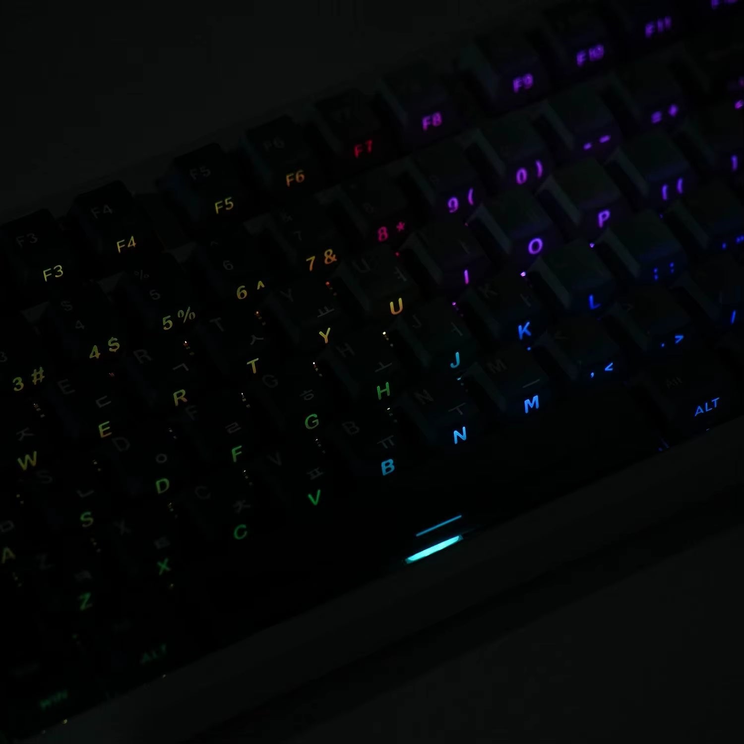 Korean Russian Japanese Spanish French German Keycap 130 Cherry Profile Double Print Backlight Key Cap Mechanical Keyboard AJAZZ