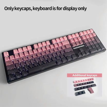 New Topographic Keycaps 4.0 Version Shine through 98 Key PBT Cherry Profile Side Print Backlit for MX Gamer Mechanical Keyboard