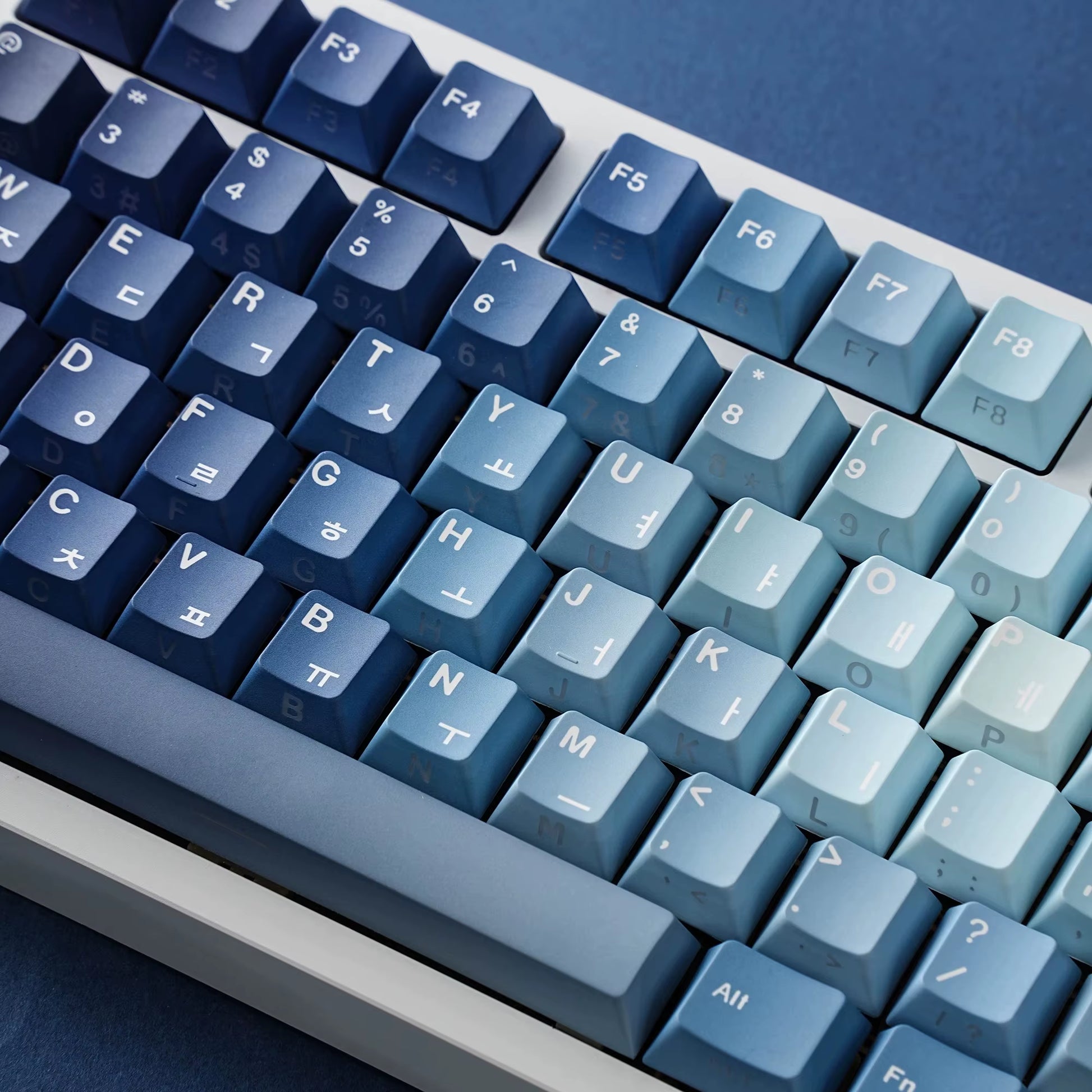 Korean Russian Japanese Spanish French German Keycap 130 Cherry Profile Double Print Backlight Key Cap Mechanical Keyboard AJAZZ