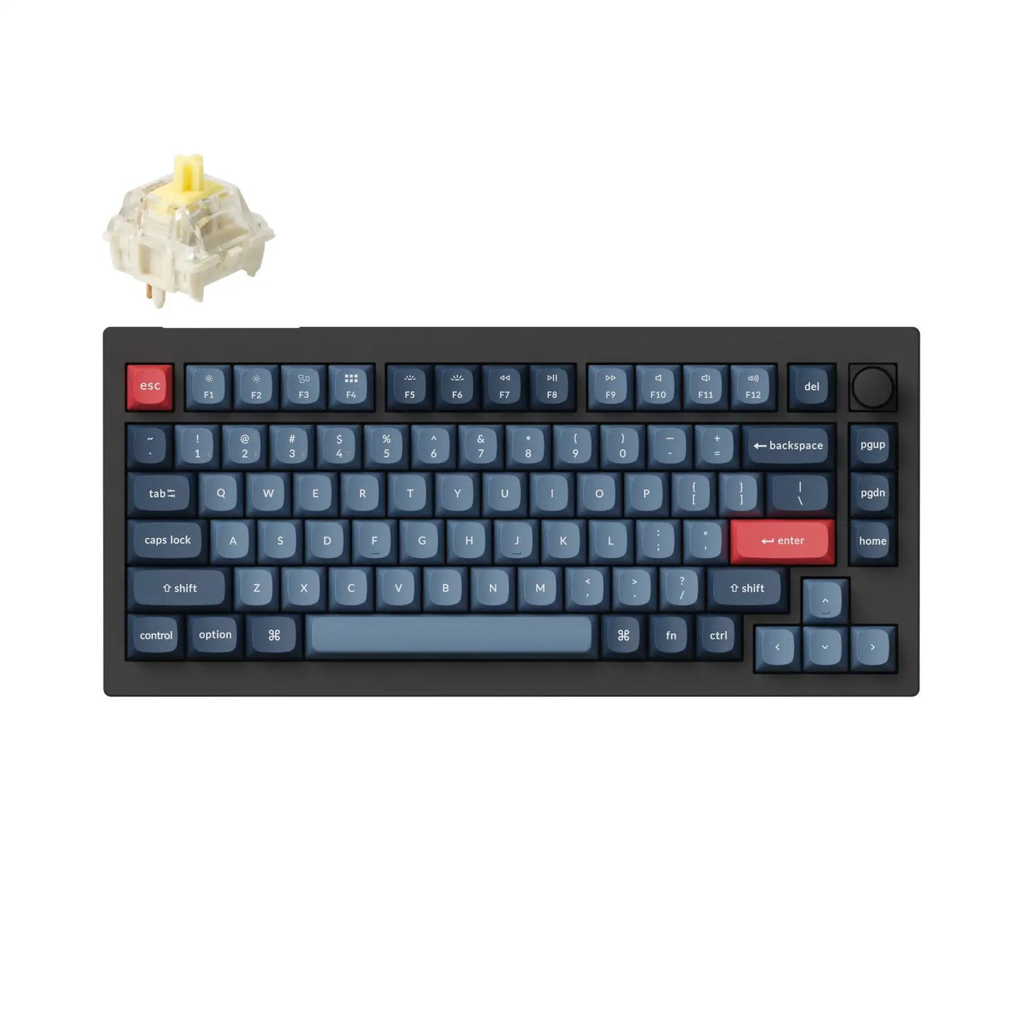 V1 Max QMK Fully Assembled Knob Custom Mechanical Keyboard 2.4 Ghz & Bluetooth Wireless Double-Shot OSA PBT Keycaps