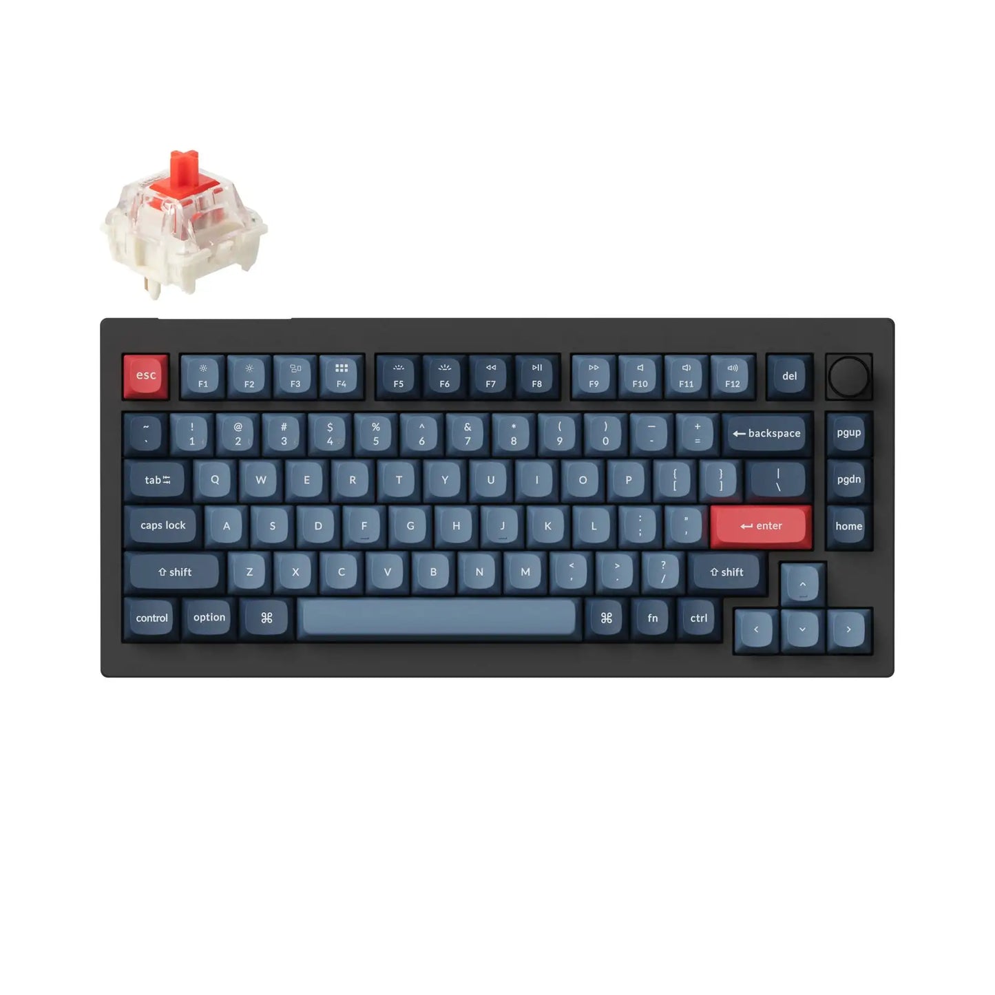 V1 Max QMK Fully Assembled Knob Custom Mechanical Keyboard 2.4 Ghz & Bluetooth Wireless Double-Shot OSA PBT Keycaps