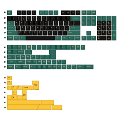 GMK Marrsgreen Keycap Retro PBT ISO Double Shot Cherry Profile Keycaps for MX Switches Mechanical Gaming Keyboard Key Caps