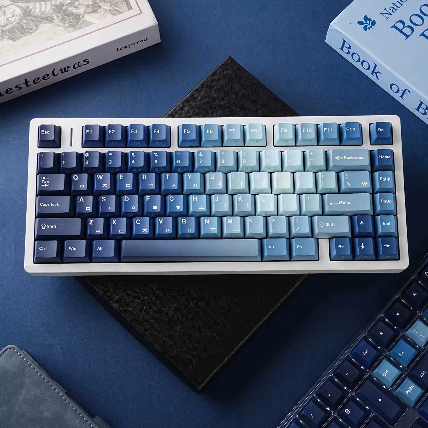 Korean Russian Japanese Spanish French German Keycap 130 Cherry Profile Double Print Backlight Key Cap Mechanical Keyboard AJAZZ