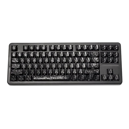 Carbon Fiber Texture Keycaps Forged Carbon Pattern Side-Engraved Non-Translucent Original Magnetic Switch Keycaps
