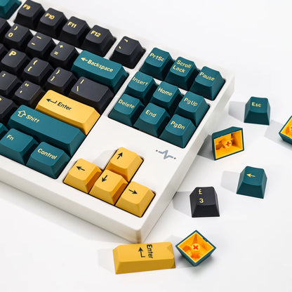 GMK Marrsgreen Keycap Retro PBT ISO Double Shot Cherry Profile Keycaps for MX Switches Mechanical Gaming Keyboard Key Caps