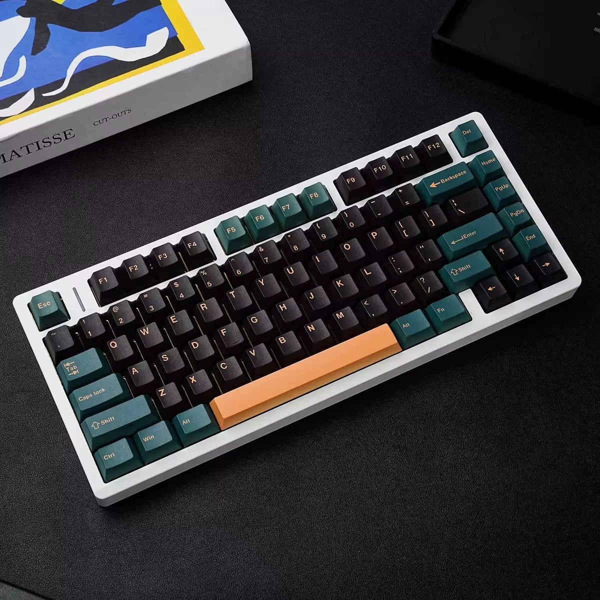 Spanish Japanese Korean Russian French Arabic BRPT Green Keycap Cherry Profile PBT Backlight Key Cap Mechanical Keyboard Aulaf75